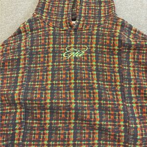 I Am Gia Multicolor Plaid Hoodie